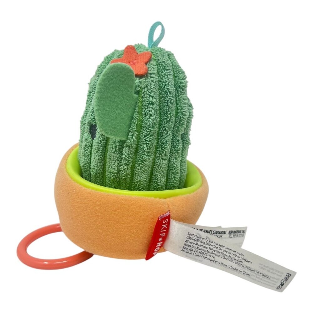 Skip Hop Farmstand Cactus Jitter Crinkle Vibrating Stuffed Plush Stroller Toy - Picture 2 of 5